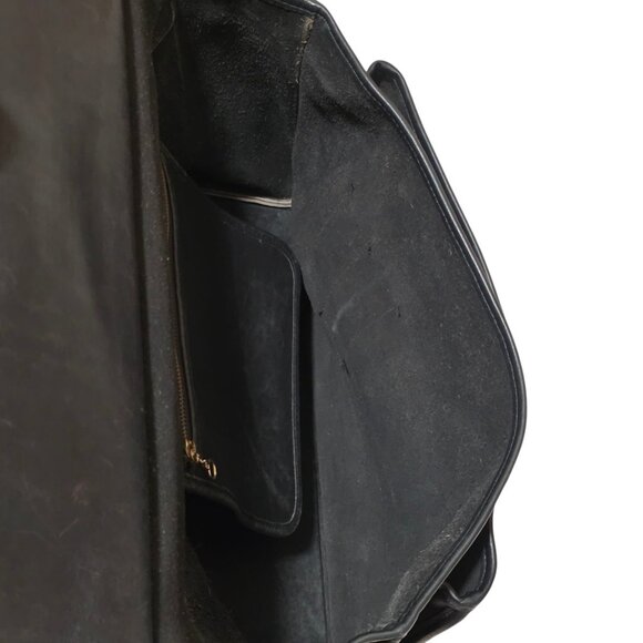 Vintage Coach Black Leather Messenger Bag Briefcase - Made in USA - No E4C 5266 - Picture 5 of 6
